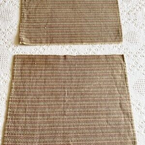 Unique Vintage Woven Tan Placemats Set